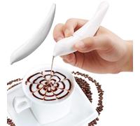 Latte Art Pen, bolígrafo de canela para café, lápiz de arte con leche eléctrico de 5.6 pulgadas, bolígrafos de café portátiles, herramientas de café de bricolaje para café, cacao en polvo, azúcar mol