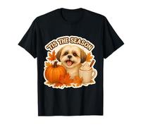 Latte con Especias de Calabaza para Perros Shih Tzu, otoño y otoño, Tis The Season Camiseta