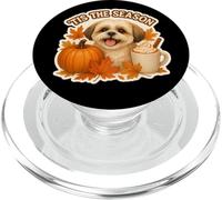 Latte con Especias de Calabaza para Perros Shih Tzu, otoño y otoño, Tis The Season PopSockets PopGrip para MagSafe