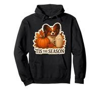 Latte Papillon Dog Otoño-Otoño Pumpkin Spice Latte de Tis The Season Sudadera con Capucha