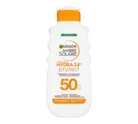 LATTE PROTETTIVO IDRATANTE 24H AMBRE SOLAIRE SPF 50 GARNIER 175 ML.