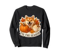 Latte Tis The Season Shiba Inu Dog para otoño y Calabaza con Especias Sudadera