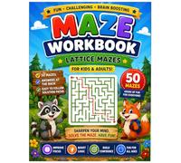 Lattice Maze Workbook for Kids and Adults: 50 Fun & Challenging Mazes | Answer Key Included