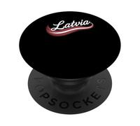 Latvia Letonia Bandera Letona PopSockets PopGrip Adhesivo