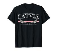 Latvia White Wagtail Vintage Latvian Souvenir Camiseta