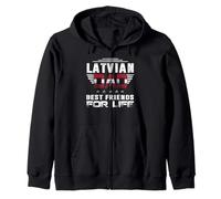 Latvian Dad Best Friends For Life Funny For Fathers Daddy Sudadera con Capucha
