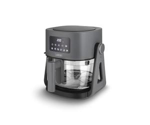 Lauben Glass&Grill Air Fryer Freidora de aire caliente 3 en 1 5500BG con capacidad 4,2L, cesta para freír de vidrio, 6 programas + ajuste manual, 3 en 1 - se puede utilizar como parrilla y sartén