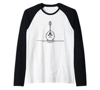 Laúd Arte Lineal Músicos Camiseta Manga Raglan