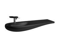 LAUFEN Alessi un lavabo, bajo encimera, 1 agujero para grifo, con rebosadero, repisa derecha, 1200x500, H8149737161041, Color: Negro Mate
