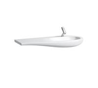 LAUFEN Alessi un lavabo, bajo encimera, sin agujero para grifo, sin rebosadero, repisa izquierda, 1200x500, H8149744001091, Color: Blanco con LCC