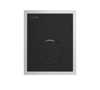 LAUFEN AU108 Placa de accionamiento INEO, para urinario, vidrio, superficie, incl. marco de acero inoxidable pulido, 107x1x132mm, H9091080200001, Color: Negro