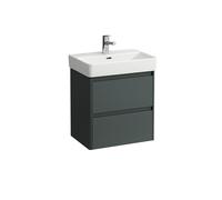 LAUFEN BASE 2.0 mueble bajo lavabo, 2 cajones, SoftClose, incl. sistema de organización, para H818958, 521x361x515mm, H4112521082661, Color: Gris de tráfico