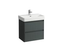 LAUFEN BASE 2.0 mueble bajo lavabo, 2 cajones, SoftClose, incl. sistema de organización, para H818959, 572x361x515mm, H4112621082661, Color: Gris de tráfico