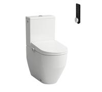 LAUFEN Cleanet Pro inodoro de pie combinado, ducha-inodoro con mando a distancia, sin borde, enrasado, 375x650mm, H602890000S002
