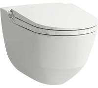 Inodoro bidé LAUFEN CLEANET Riva, sin reborde de descarga, incluye asiento de inodoro con tapa y mando a distancia, H8206917570001, Color: Nieve (blanco mate)