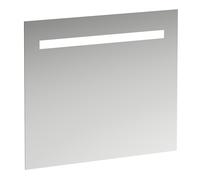 LAUFEN espejo Leelo con iluminación LED horizontal integrada, marco de aluminio, 800 mm, versión para interruptor de luz externa, H4476419501441