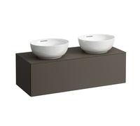 LAUFEN Il Bagno Alessi cajonera, recortable derecha e izquierda, 120x50x37cm, 1 cajón, H4303140974291, Color: marrón oscuro