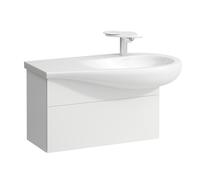 LAUFEN Il Bagno Alessi mueble bajo lavabo, sifón a la derecha, 730x320x440mm, 1 cajón, H4304110972601, Color: Blanco mate