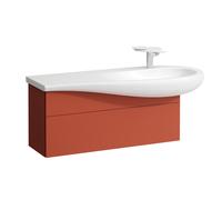 LAUFEN Il Bagno Alessi mueble bajo lavabo, sifón a la derecha, 995x320x440mm, 1 cajón, H4304310972691, Color: Terracota