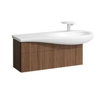 LAUFEN Il Bagno Alessi mueble bajo lavabo, sifón a la derecha, 995x320x440mm, 1 cajón, H4304310976301, Color: Noce Canaletto