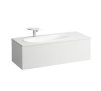 LAUFEN Il Bagno Alessi mueble bajo lavabo, sifón a la izquierda, 1195x490x365mm, 1 cajón, H4304410972601, Color: Blanco mate