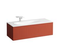 LAUFEN Il Bagno Alessi mueble bajo lavabo, sifón a la izquierda, 1195x490x365mm, 1 cajón, H4304410972691, Color: Terracota