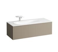 LAUFEN Il Bagno Alessi mueble bajo lavabo, sifón a la izquierda, 1195x490x365mm, 1 cajón, H4304410972701, Color: Beige perla