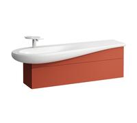 LAUFEN Il Bagno Alessi mueble bajo lavabo, sifón a la izquierda, 1350x320x440mm, 1 cajón, H4304510972691, Color: Terracota