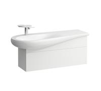 LAUFEN Il Bagno Alessi mueble bajo lavabo, sifón a la izquierda, 995x320x440mm, 1 cajón, H4304210972601, Color: Blanco mate