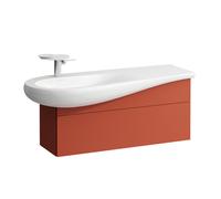 LAUFEN Il Bagno Alessi mueble bajo lavabo, sifón a la izquierda, 995x320x440mm, 1 cajón, H4304210972691, Color: Terracota