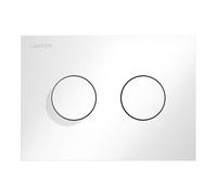 LAUFEN INEO Placa de accionamiento ranurada, para elemento de WC, accionamiento de doble descarga, H9001170000001, Color: Blanco brillante