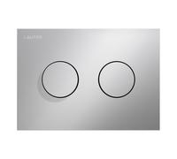 LAUFEN INEO Placa de accionamiento ranurada, para elemento de WC, accionamiento de doble descarga, H9001170070001, Color: Cromo mate
