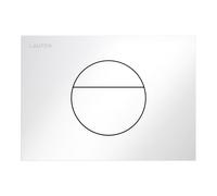 LAUFEN INEO placa de accionamiento Sunrise, para elemento de WC, accionamiento de doble descarga, H9001120000001, Color: Blanco brillante