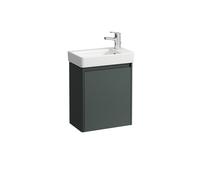 LAUFEN juego completo 480, lavamanos Pro S, 1 grifo a la derecha, con rebosadero, incl. mueble bajo lavabo BASE 2.0, 1 puerta a la derecha, 480x280x680mm, H8659642661041, Color: Gris de tráfico