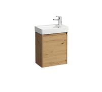 LAUFEN juego completo 480, lavamanos Pro S, 1 grifo a la derecha, con rebosadero, incl. mueble bajo lavabo BASE 2.0, 1 puerta a la derecha, 480x280x680mm, H8659642671041, Color: Roble silvestre