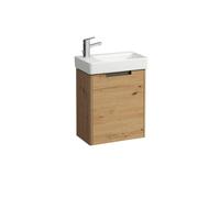 LAUFEN juego completo 480, lavamanos Pro S, 1 grifo a la izquierda, con rebosadero, incl. mueble bajo Juna, 1 puerta a la izquierda, 480x280x680mm, H8659662671041, Color: Roble silvestre