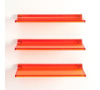 LAUFEN Kartell Estantería Shelfish, anchura/alto 450/155/40 mm, montada en la pared, H3853300820001, Color: Mandarina