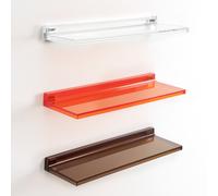 LAUFEN Kartell Estantería Shelfish, anchura/alto 450/155/40 mm, montada en la pared, H3853300840001, Color: Claro como el cristal