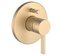 LAUFEN Kartell Juego de montaje listo para una mano para mezclador de baño oculto para Simibox Standard o Simibox light, interruptor de tubería integrado, H3213360830001, Color: Oro pálido mate