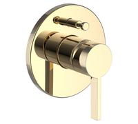 LAUFEN Kartell Juego de montaje listo para una mano para mezclador de baño oculto para Simibox Standard o Simibox light, interruptor de tubería integrado, H3213360010001, Color: Oro