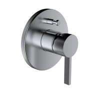 LAUFEN Kartell Juego de montaje listo para una mano para mezclador de baño oculto para Simibox Standard o Simibox light, interruptor de tubería integrado, H3213360900101, Color: acero inoxidable pulid