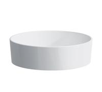 LAUFEN Kartell lavabo bol, sin agujero para grifo, sin rebosadero, 420x420x135mm, H812331A001121, Color: Blanco con LCC Activo