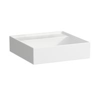 LAUFEN Kartell lavabo con enjuague manual, bajo encimera, sin agujero para grifo, sin rebosadero, 460x460mm, H815331A001121, Color: Blanco con LCC Activo