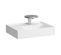 LAUFEN Kartell lavabo, repisa izquierda, 1 agujero para grifo, sin rebosadero, 600x460m, H810335A001111, Color: Blanco con LCC Activo
