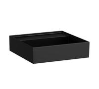 LAUFEN Kartell Lavabo sobre encimera, sin agujero para grifo, sin rebosadero, 460x460mm, H8183317161121, Color: Negro Mate