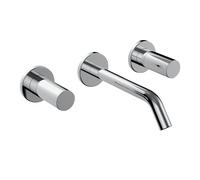 LAUFEN Kartell Mezclador de lavabo empotrado de 2 mandos, caño fijo, proyección de 175 mm, H3123360041201, Color: cromado