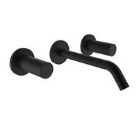 LAUFEN Kartell Mezclador de lavabo empotrado de 2 mandos, caño fijo, proyección de 175 mm, H3123360811201, Color: PVD negro titanio mate
