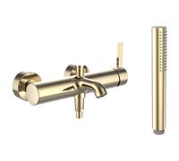 LAUFEN Kartell Mezclador monomando de bañera, visto, juego completo, 0041411, H3213370011411, Color: Oro