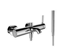 LAUFEN Kartell Mezclador monomando de bañera, visto, juego completo, 0041411, H3213370041411, Color: cromado