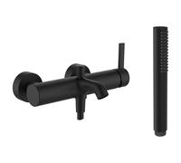 LAUFEN Kartell Mezclador monomando de bañera, visto, juego completo, 0041411, H3213370811411, Color: PVD negro titanio mate